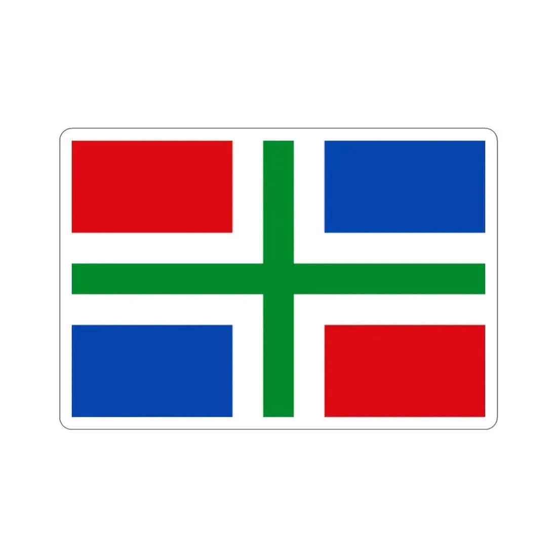 Flag of Groningen Netherlands STICKER Vinyl Die-Cut Decal - The Sticker Space