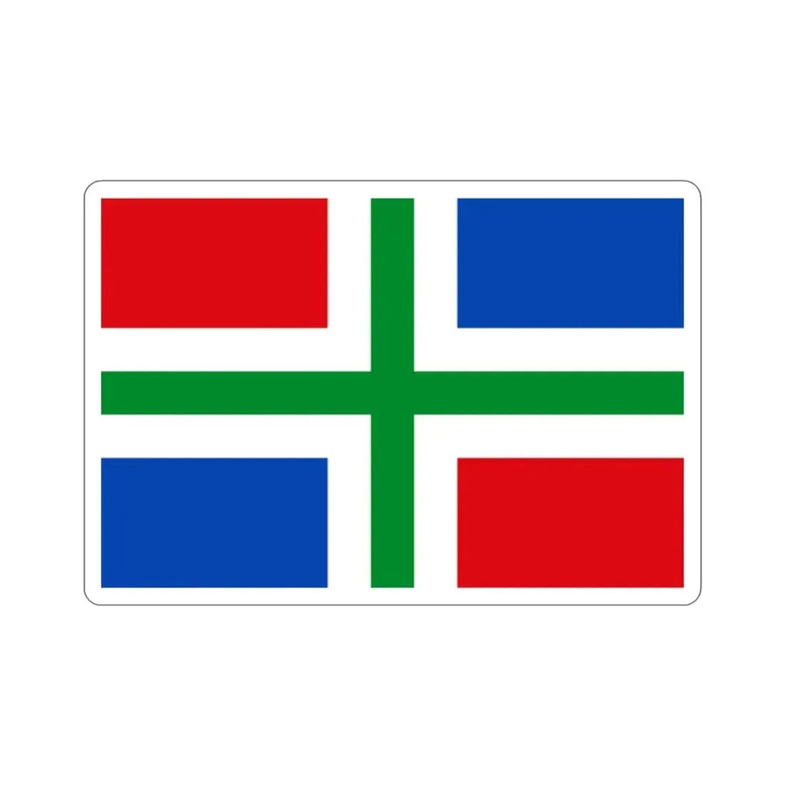 Flag of Groningen Netherlands STICKER Vinyl Die-Cut Decal - The Sticker Space