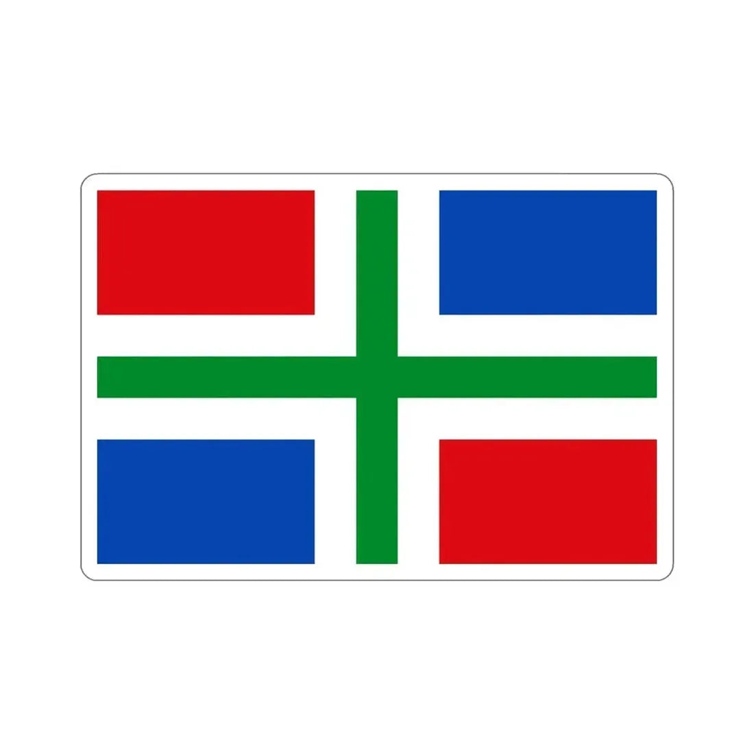 Flag of Groningen Netherlands STICKER Vinyl Die-Cut Decal - The Sticker Space