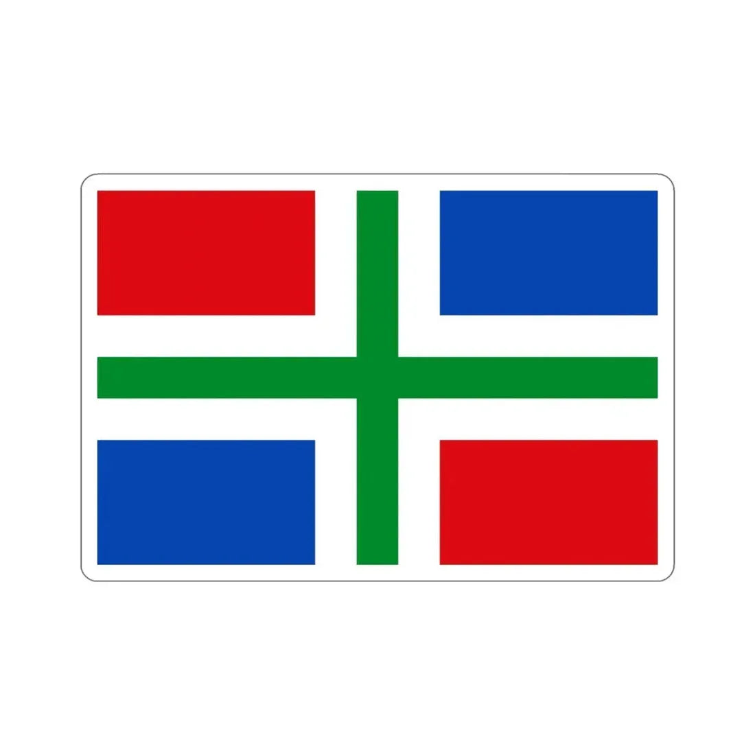 Flag of Groningen Netherlands STICKER Vinyl Die-Cut Decal - The Sticker Space