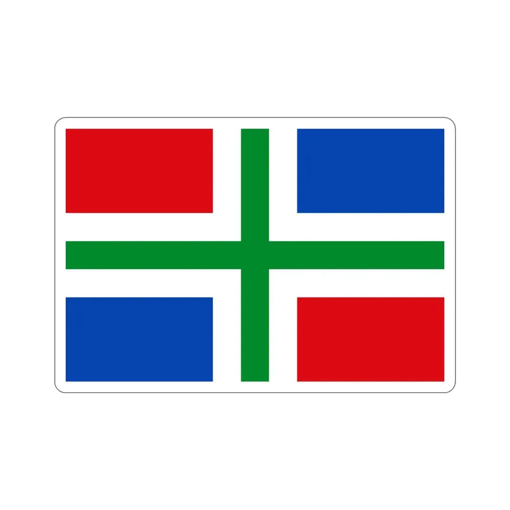 Flag of Groningen Netherlands STICKER Vinyl Die-Cut Decal - The Sticker Space