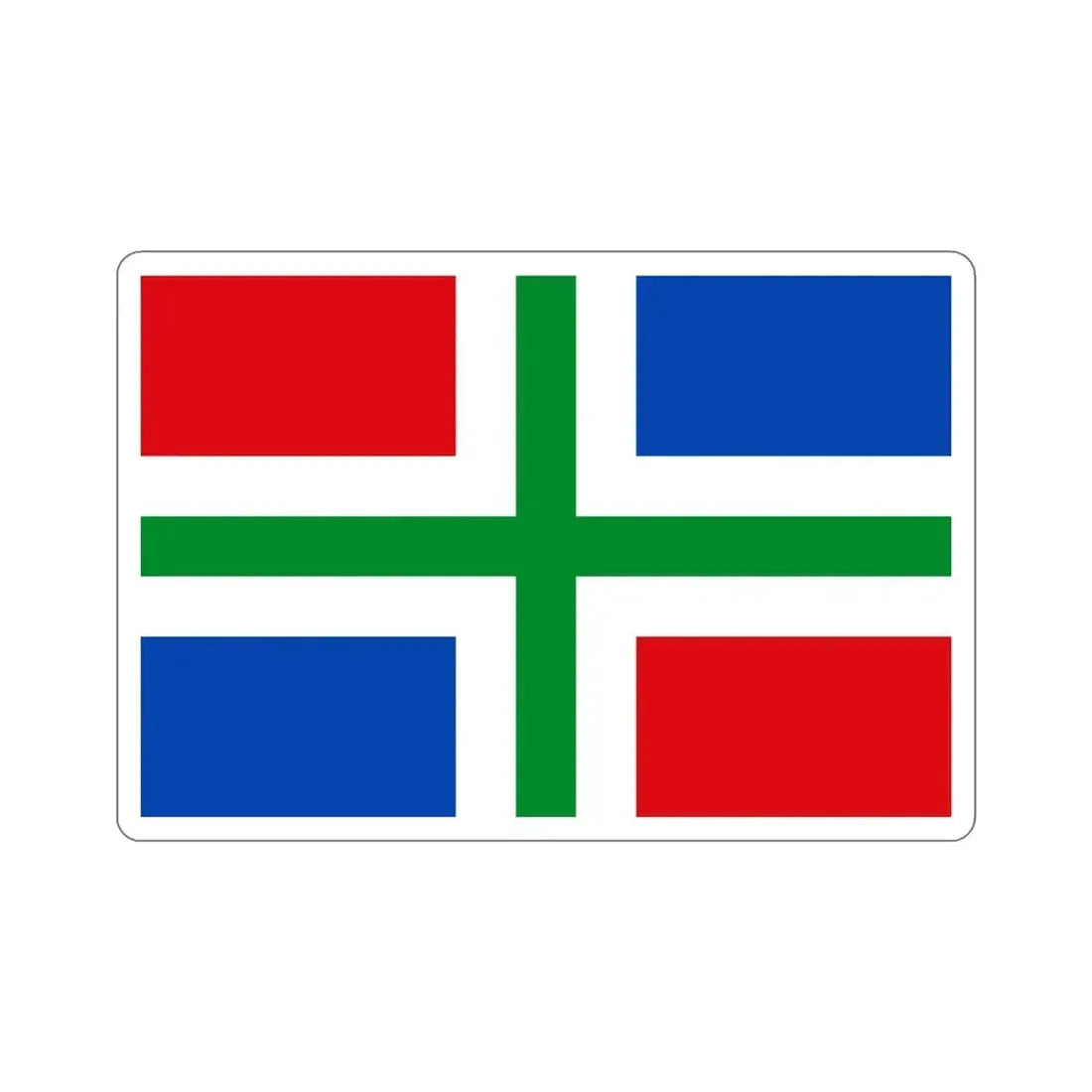 Flag of Groningen Netherlands STICKER Vinyl Die-Cut Decal - The Sticker Space