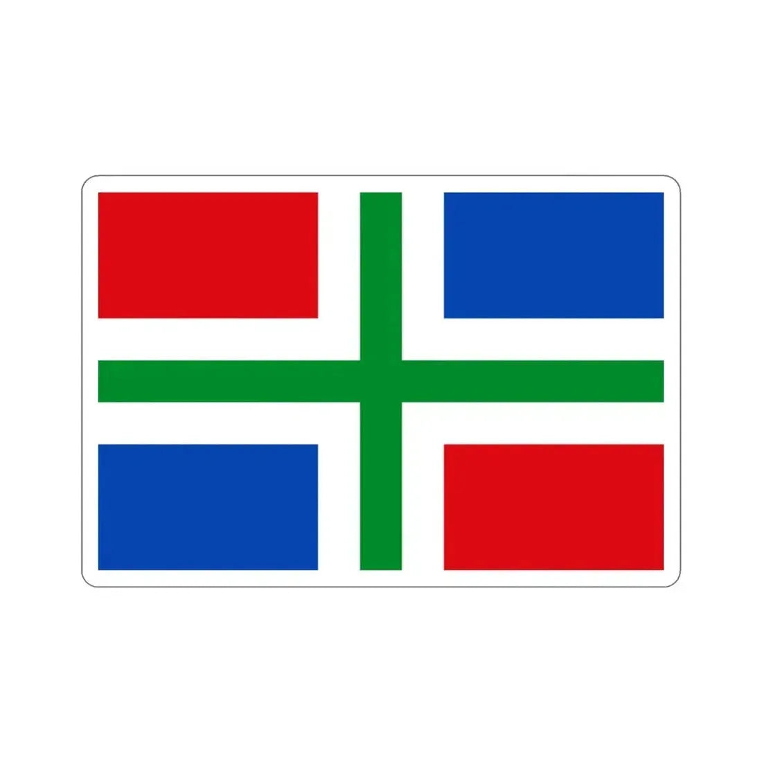 Flag of Groningen Netherlands STICKER Vinyl Die-Cut Decal - The Sticker Space