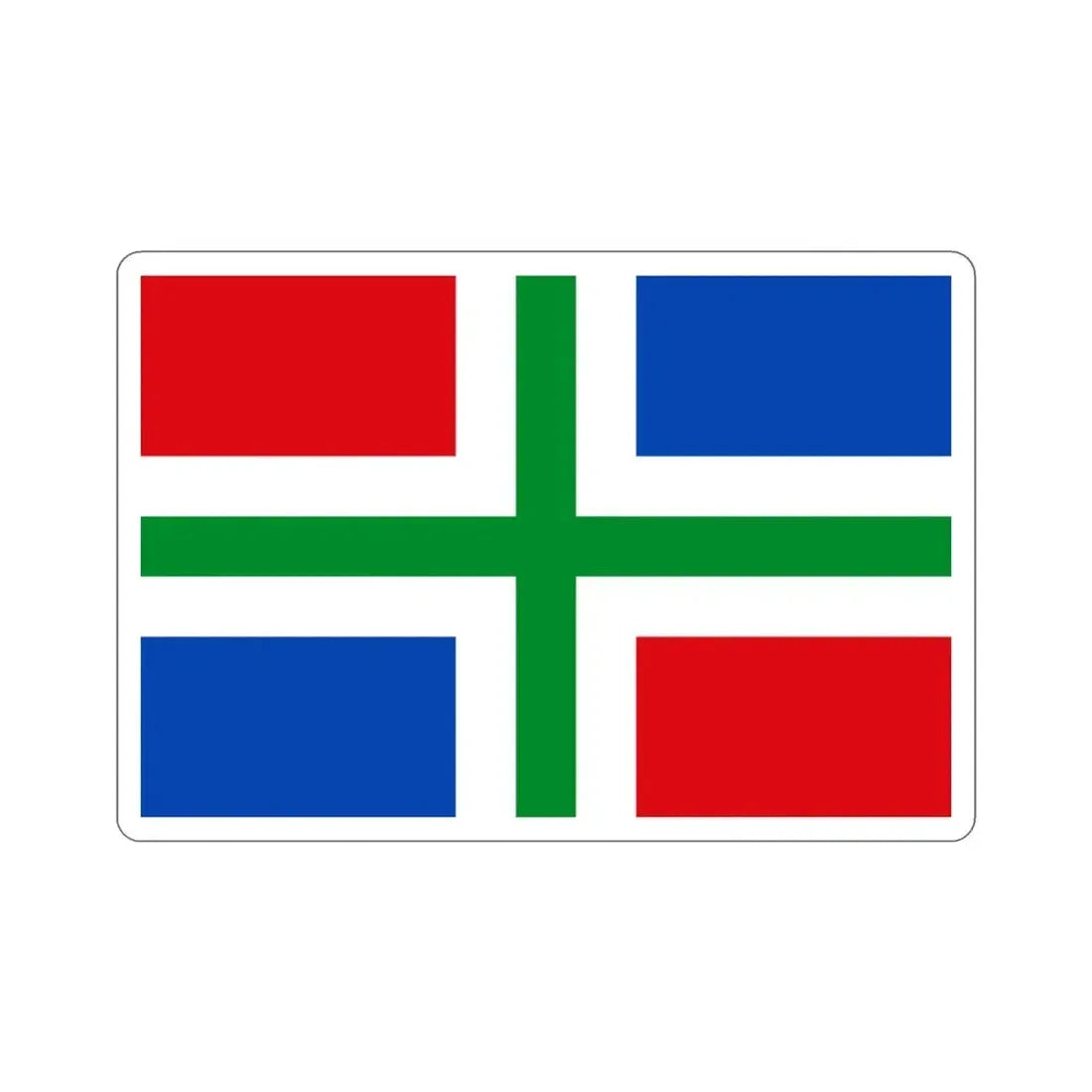 Flag of Groningen Netherlands STICKER Vinyl Die-Cut Decal - The Sticker Space