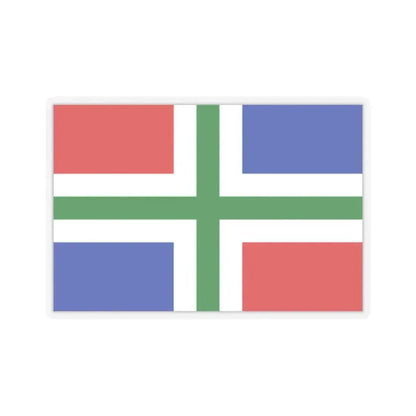 Flag of Groningen Netherlands - STICKER Vinyl Kiss-Cut Decal 2 Inch Transparent - The Sticker Space