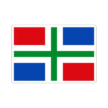 Flag of Groningen Netherlands - STICKER Vinyl Kiss-Cut Decal 2 Inch White - The Sticker Space