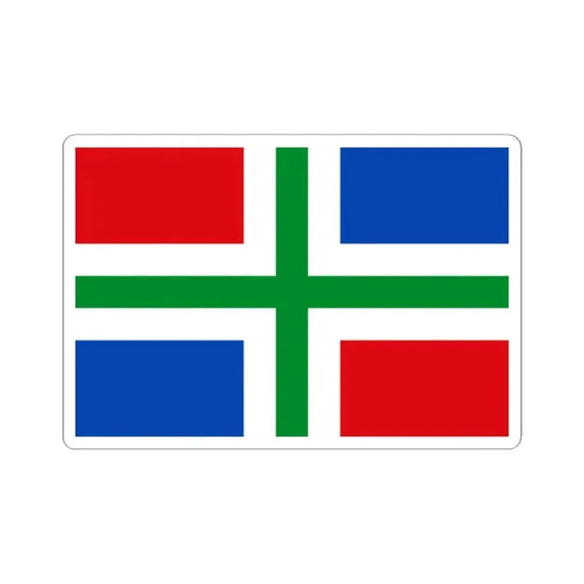 Flag of Groningen Netherlands - STICKER Vinyl Kiss-Cut Decal 2 Inch White - The Sticker Space