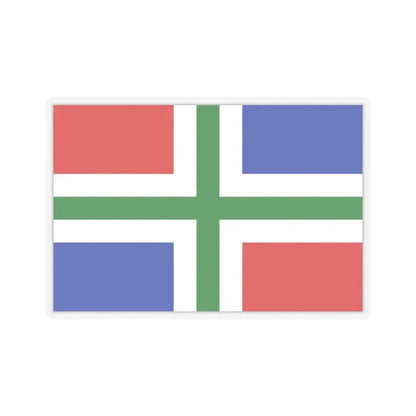 Flag of Groningen Netherlands - STICKER Vinyl Kiss-Cut Decal 3 Inch Transparent - The Sticker Space