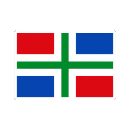 Flag of Groningen Netherlands - STICKER Vinyl Kiss-Cut Decal 3 Inch White - The Sticker Space