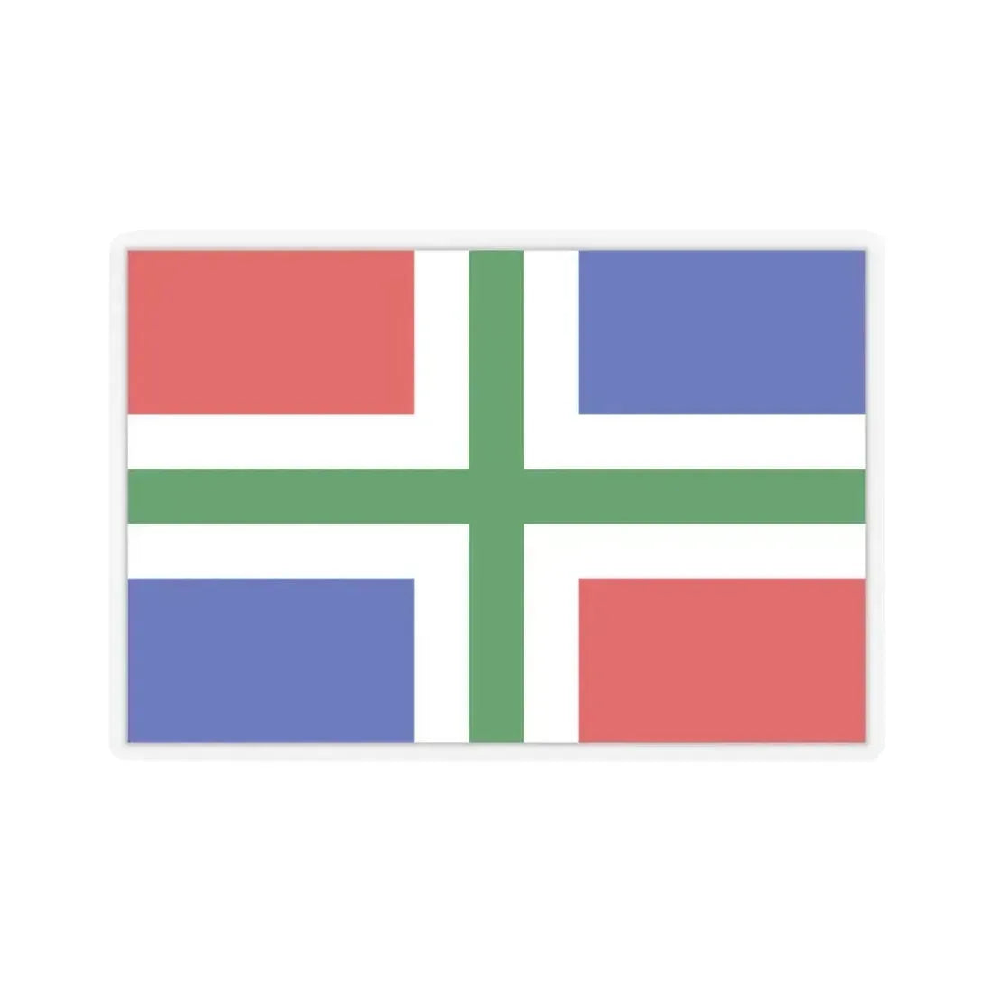 Flag of Groningen Netherlands - STICKER Vinyl Kiss-Cut Decal 6 Inch Transparent - The Sticker Space