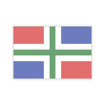 Flag of Groningen Netherlands - STICKER Vinyl Kiss-Cut Decal 6 Inch Transparent - The Sticker Space