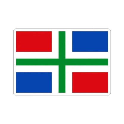 Flag of Groningen Netherlands - STICKER Vinyl Kiss-Cut Decal 6 Inch White - The Sticker Space
