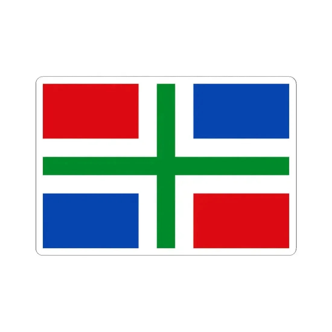 Flag of Groningen Netherlands - STICKER Vinyl Kiss-Cut Decal - The Sticker Space