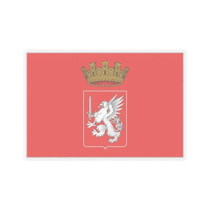 Flag of Grosseto Italy - STICKER Vinyl Kiss-Cut Decal 6 Inch Transparent - The Sticker Space