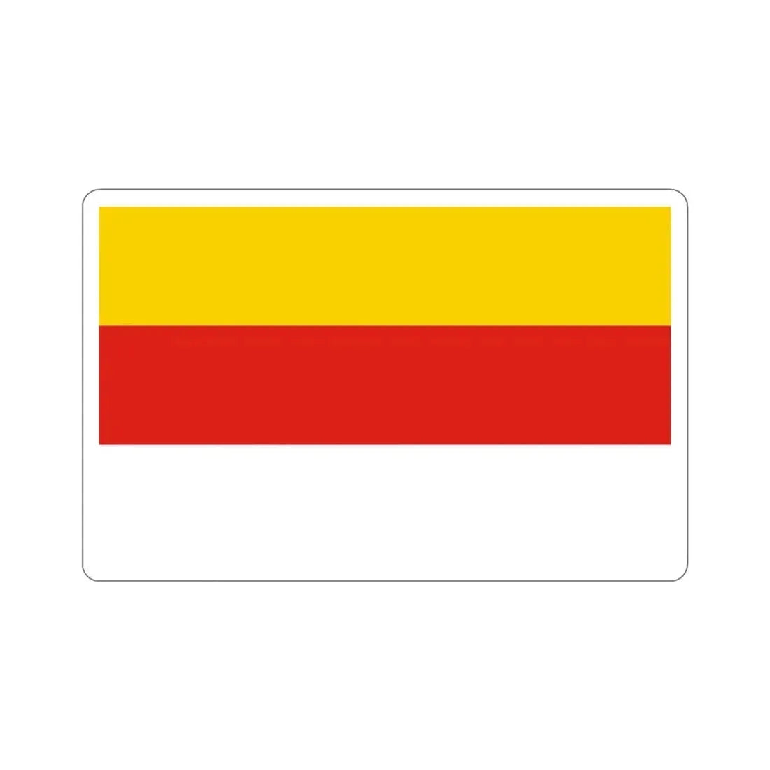 Flag of Grudziądz Poland STICKER Vinyl Die-Cut Decal 3 Inch - The Sticker Space