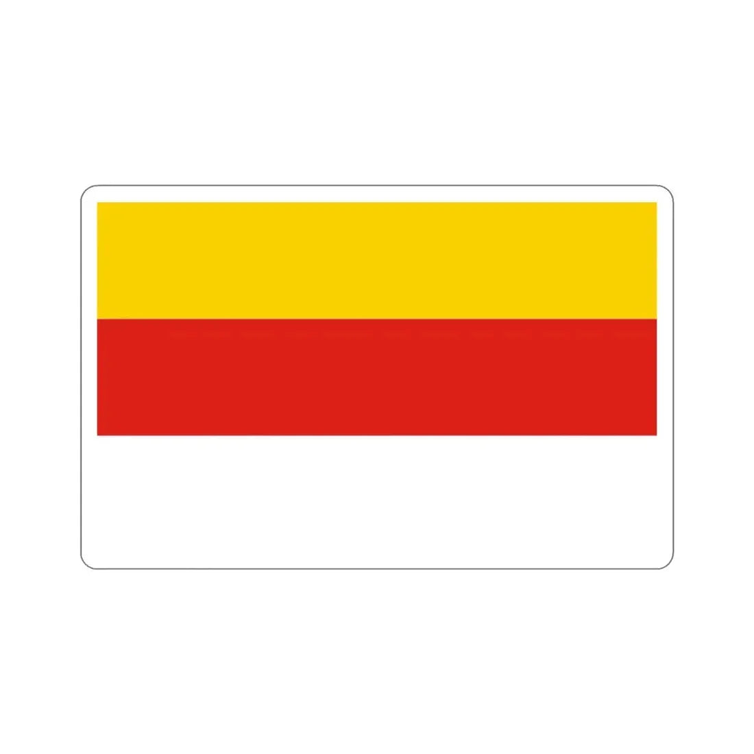 Flag of Grudziądz Poland STICKER Vinyl Die-Cut Decal 3 Inch - The Sticker Space