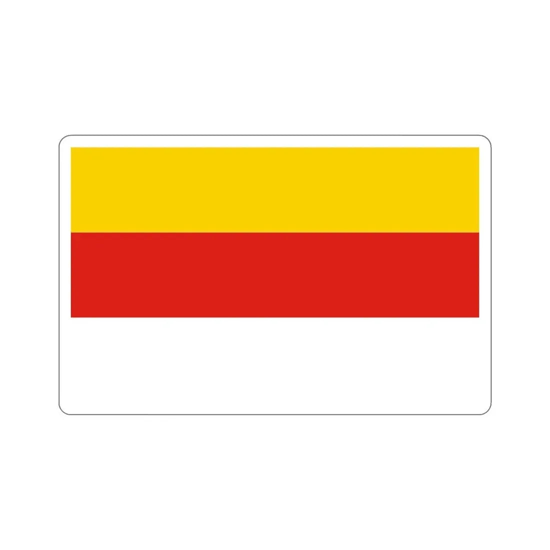 Flag of Grudziądz Poland STICKER Vinyl Die-Cut Decal 4 Inch - The Sticker Space