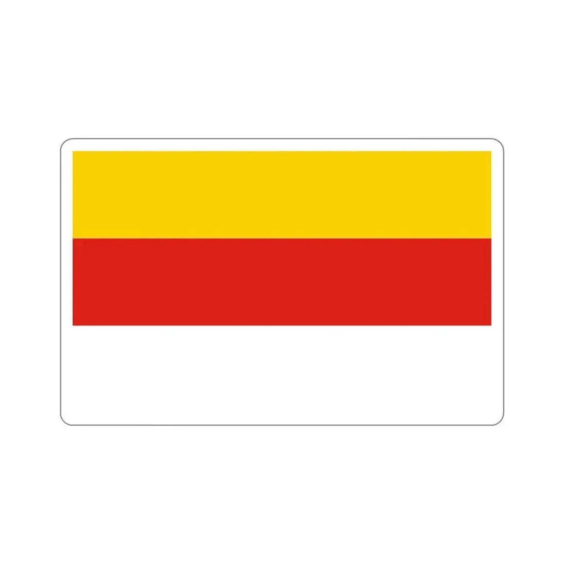 Flag of Grudziądz Poland STICKER Vinyl Die-Cut Decal 4 Inch - The Sticker Space