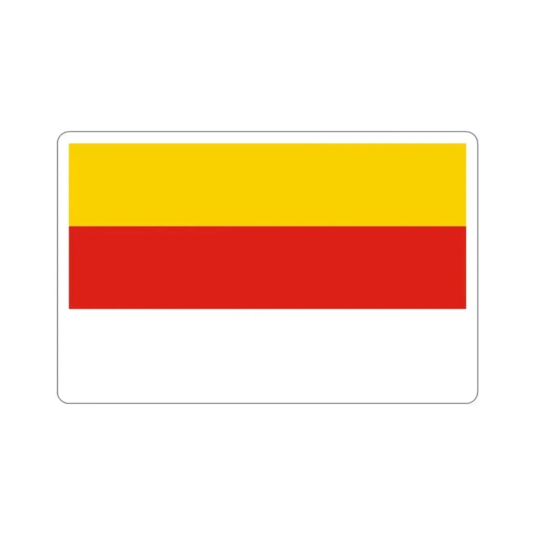 Flag of Grudziądz Poland STICKER Vinyl Die-Cut Decal 6 Inch - The Sticker Space