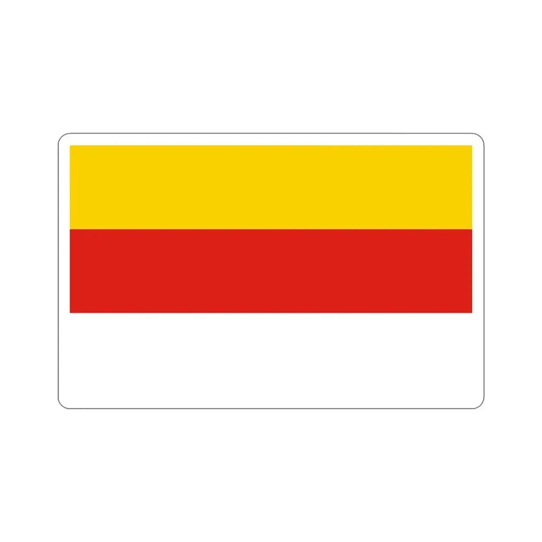 Flag of Grudziądz Poland STICKER Vinyl Die-Cut Decal 6 Inch - The Sticker Space