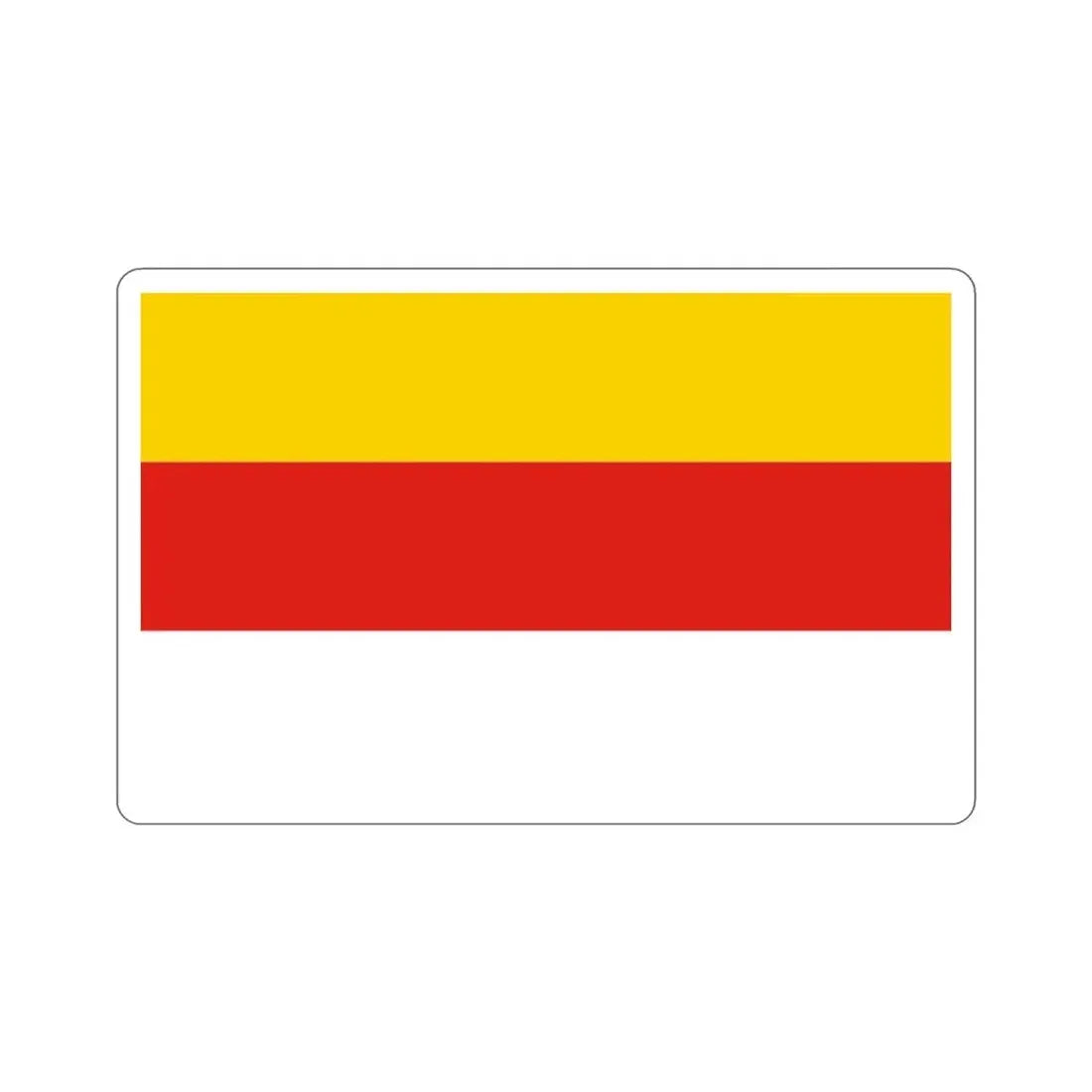 Flag of Grudziądz Poland STICKER Vinyl Die-Cut Decal - The Sticker Space
