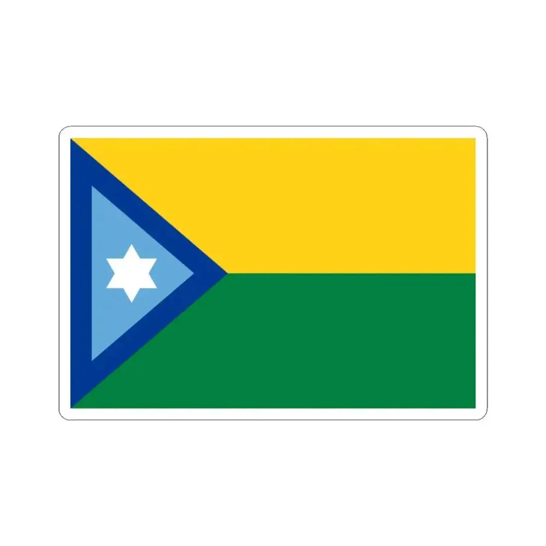 Flag of Guachapala (Ecuador) STICKER Vinyl Kiss-Cut Decal 3 Inch White - The Sticker Space