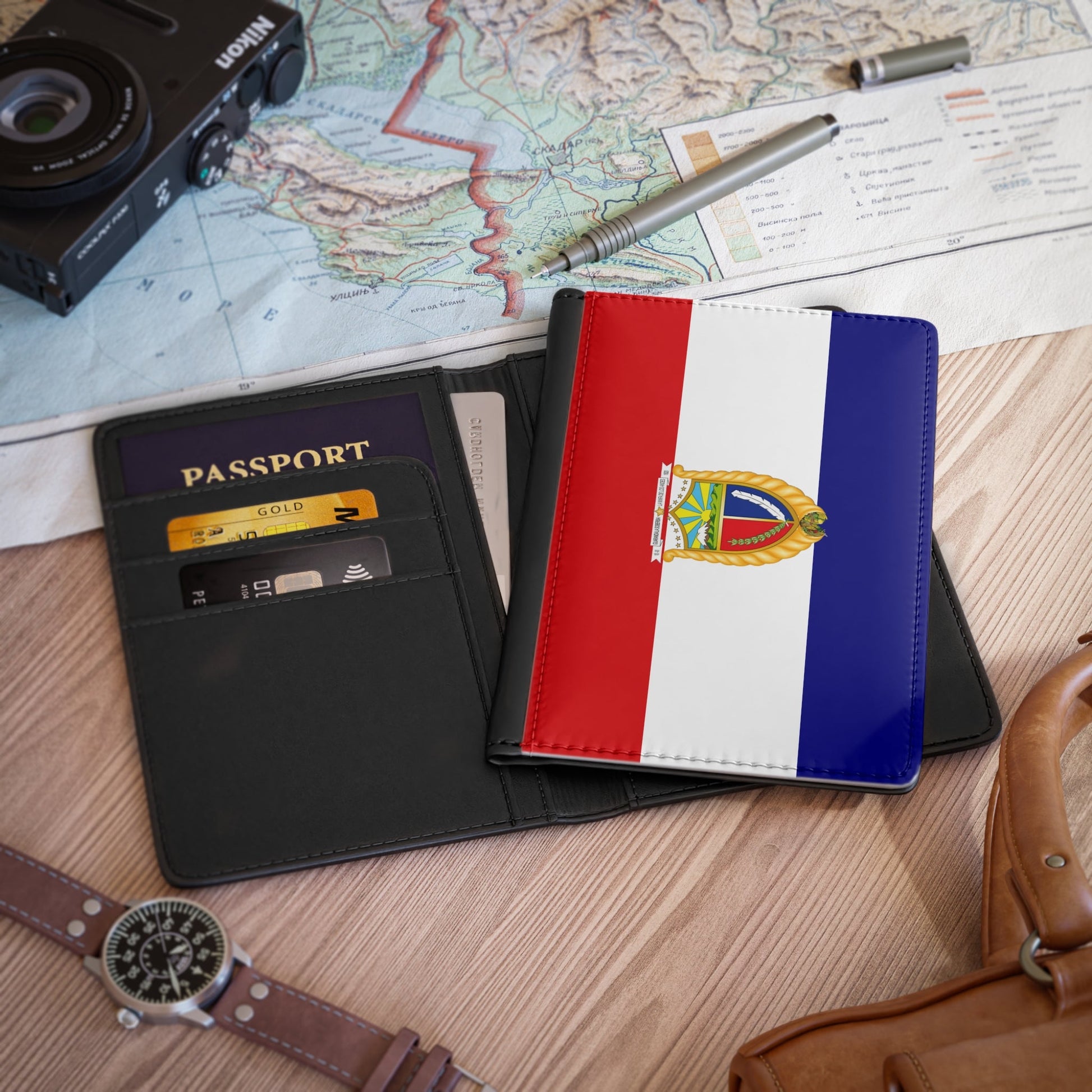 Flag of Guaranda Ecuador - Passport Holder-3.9" x 5.8"-The Sticker Space