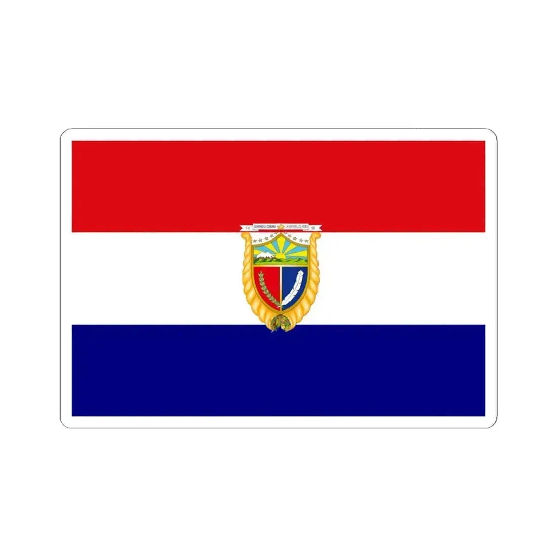 Flag of Guaranda Ecuador - STICKER Vinyl Kiss-Cut Decal 6 Inch White - The Sticker Space