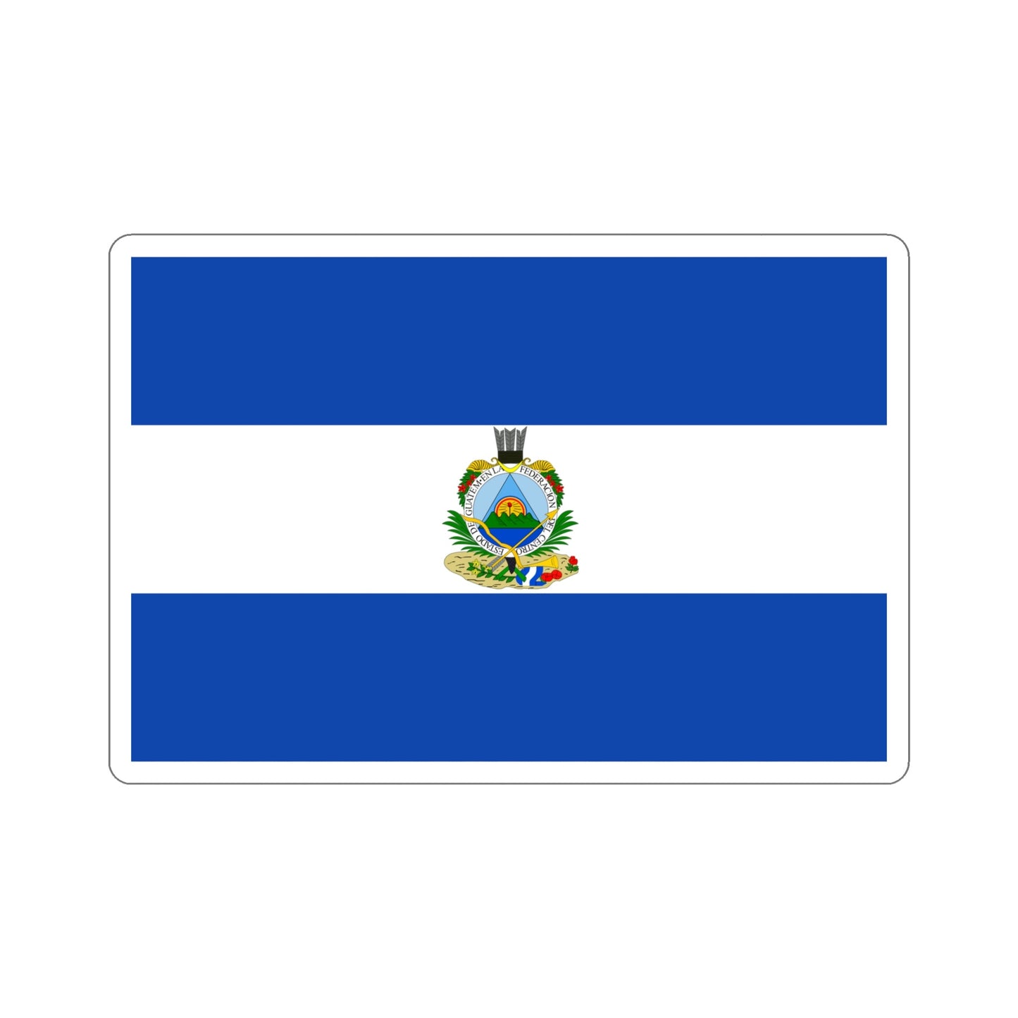 Flag of Guatemala (1838-1843) STICKER Vinyl Die-Cut Decal-5 Inch-The Sticker Space