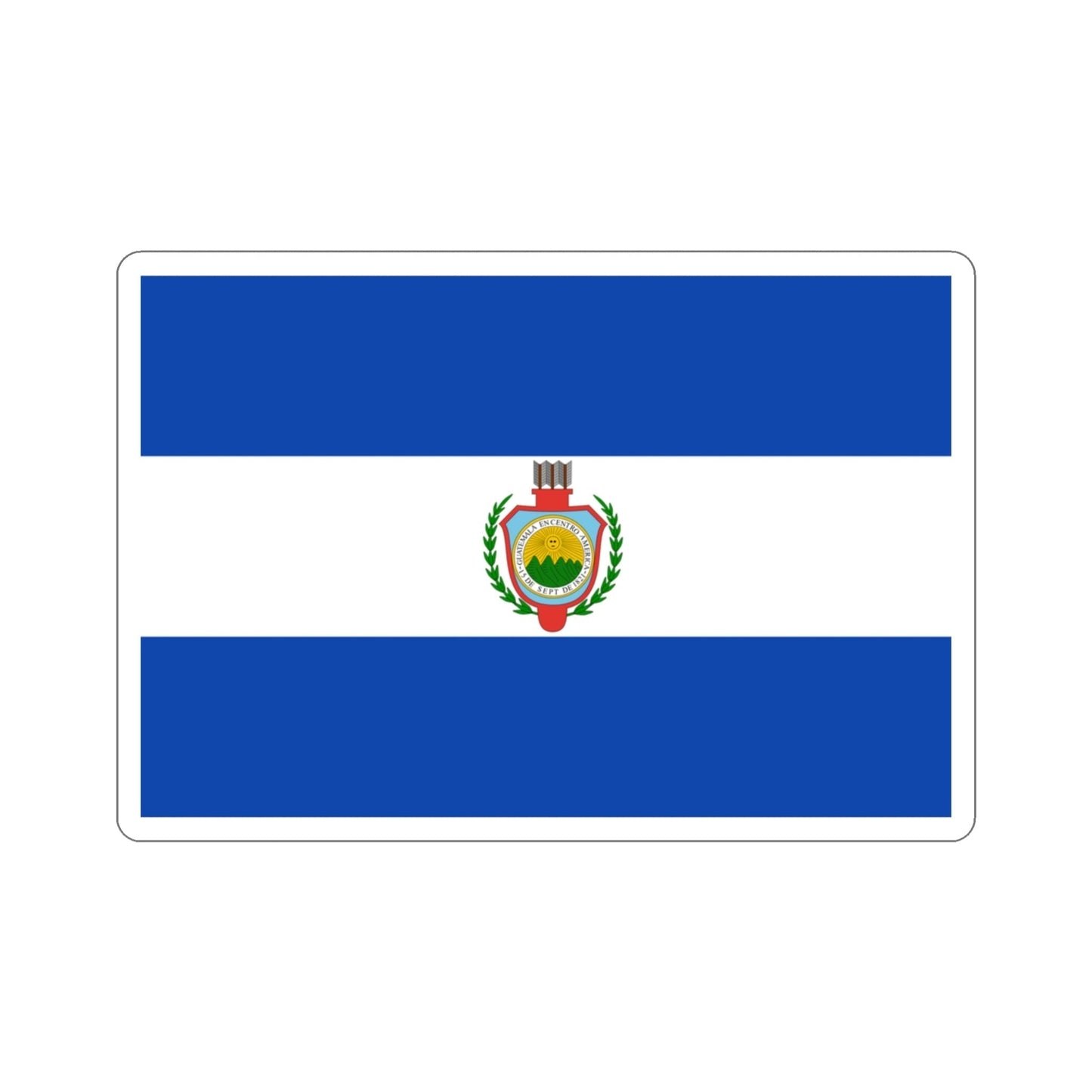 Flag of Guatemala (1843-1851) STICKER Vinyl Die-Cut Decal-3 Inch-The Sticker Space