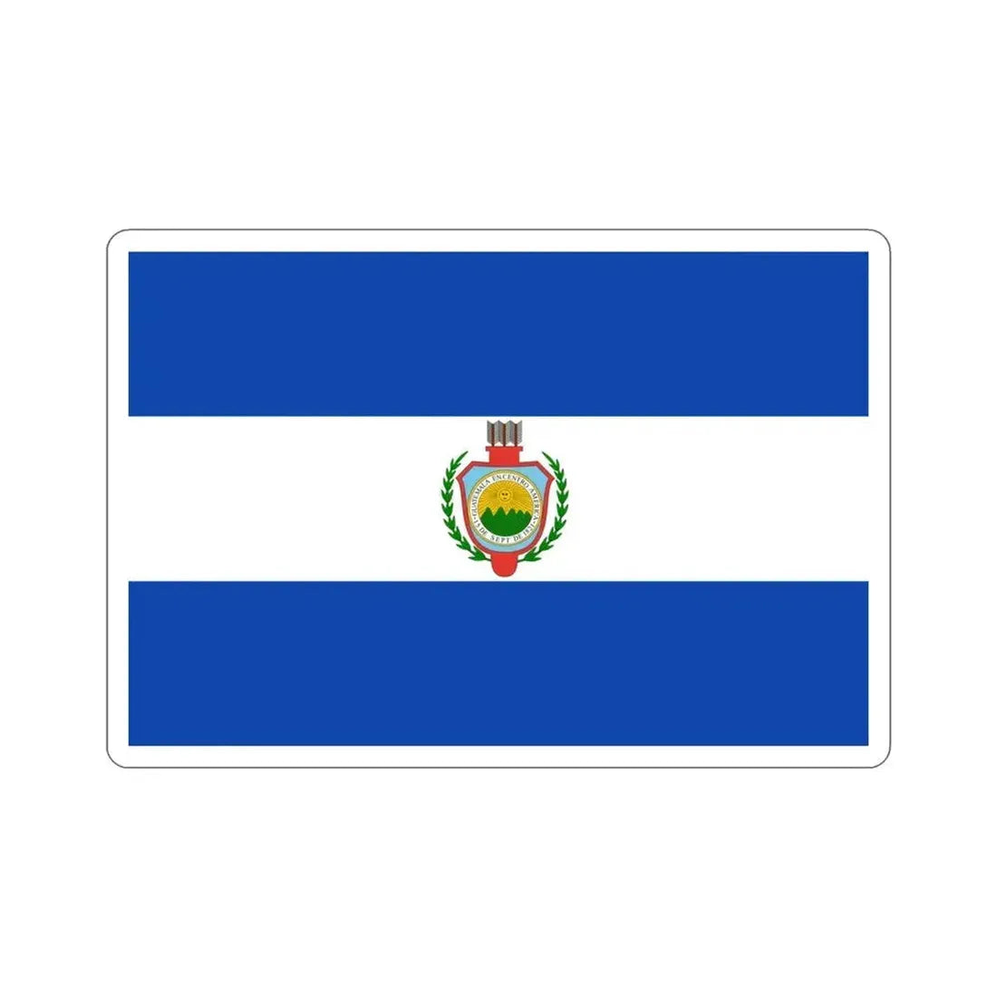 Flag of Guatemala (1843-1851) STICKER Vinyl Die-Cut Decal 4 Inch - The Sticker Space