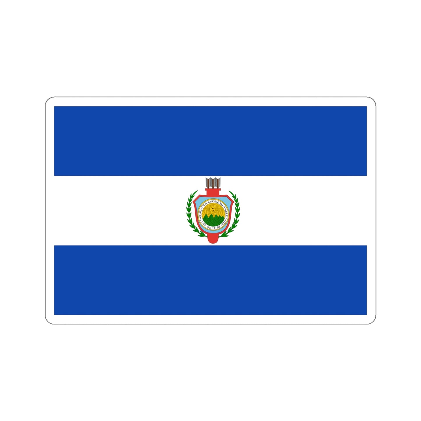 Flag of Guatemala (1843-1851) STICKER Vinyl Die-Cut Decal-5 Inch-The Sticker Space