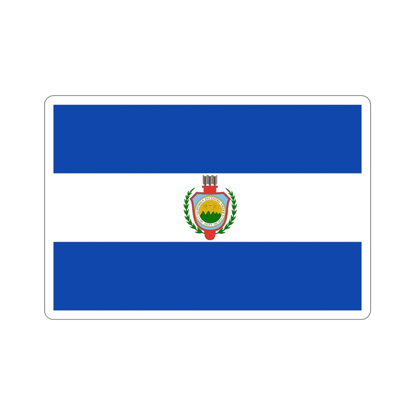 Flag of Guatemala (1843-1851) STICKER Vinyl Die-Cut Decal-6 Inch-The Sticker Space