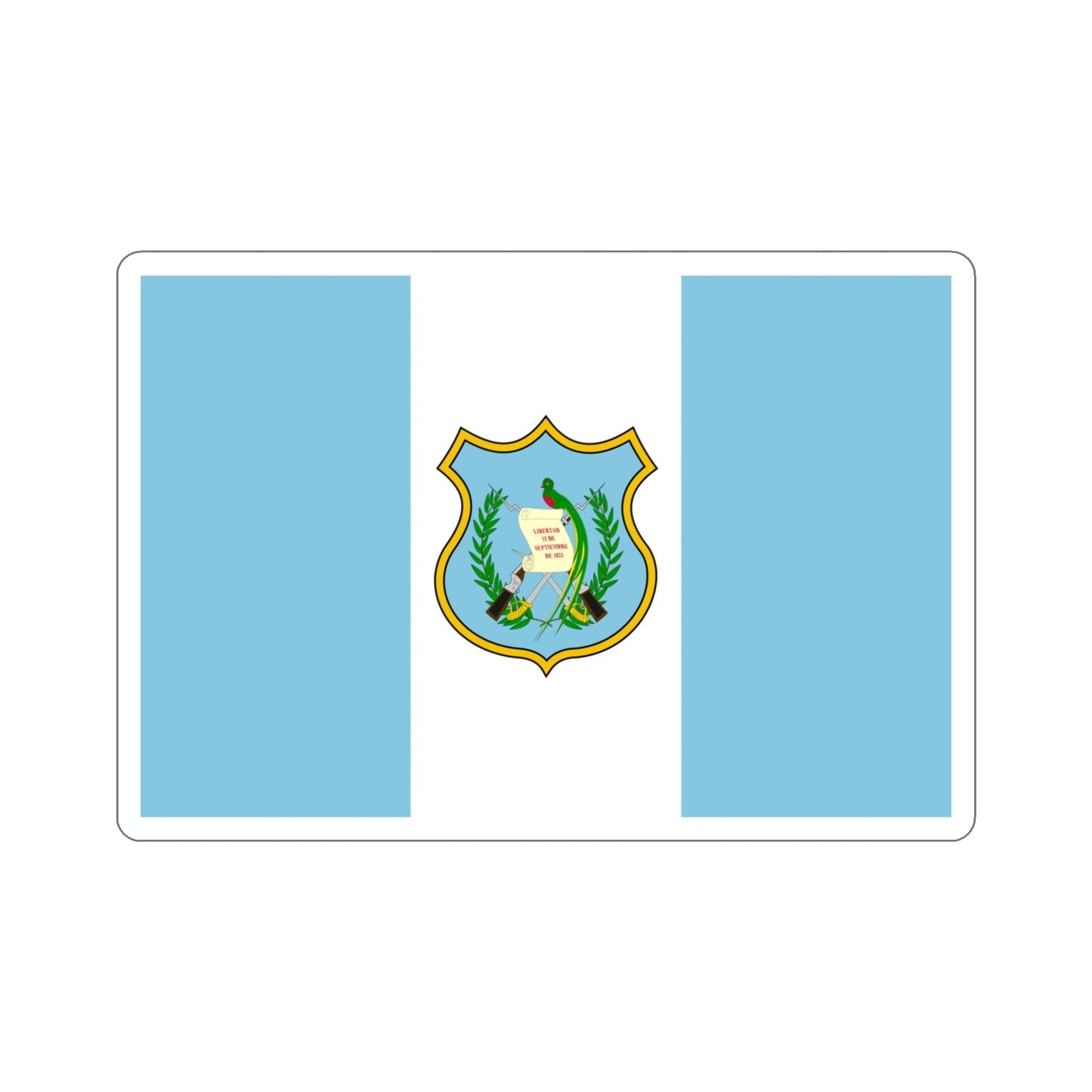 Flag of Guatemala (1924) STICKER Vinyl Die-Cut Decal-4 Inch-The Sticker Space