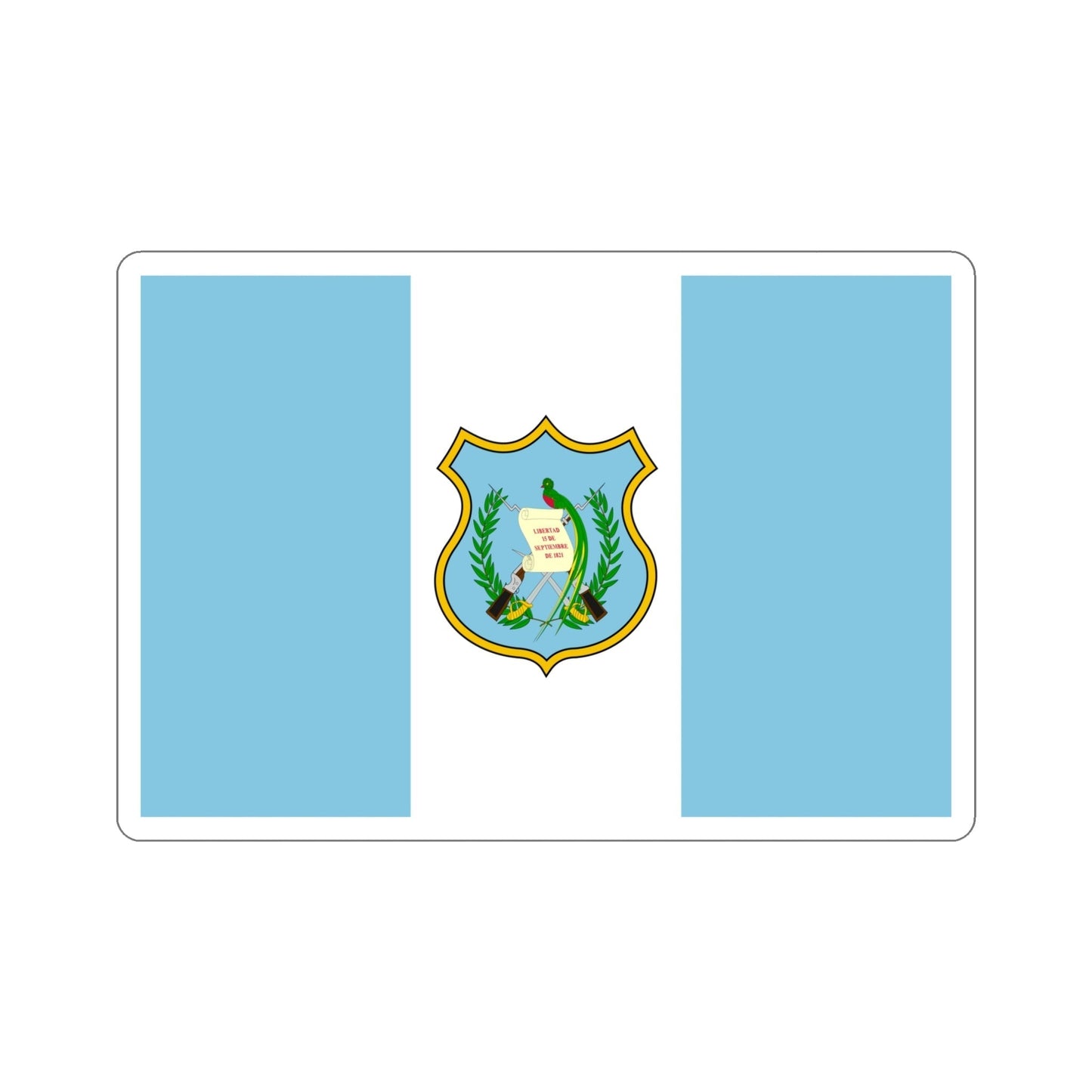 Flag of Guatemala (1924) STICKER Vinyl Die-Cut Decal-5 Inch-The Sticker Space