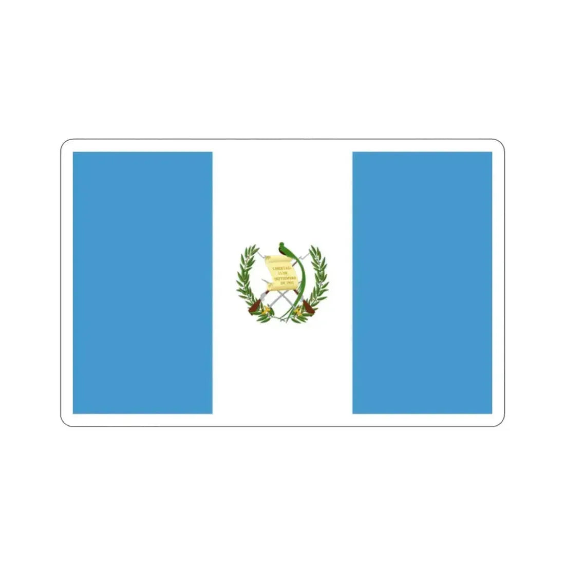 Flag of Guatemala STICKER Vinyl Die-Cut Decal 2 Inch - The Sticker Space