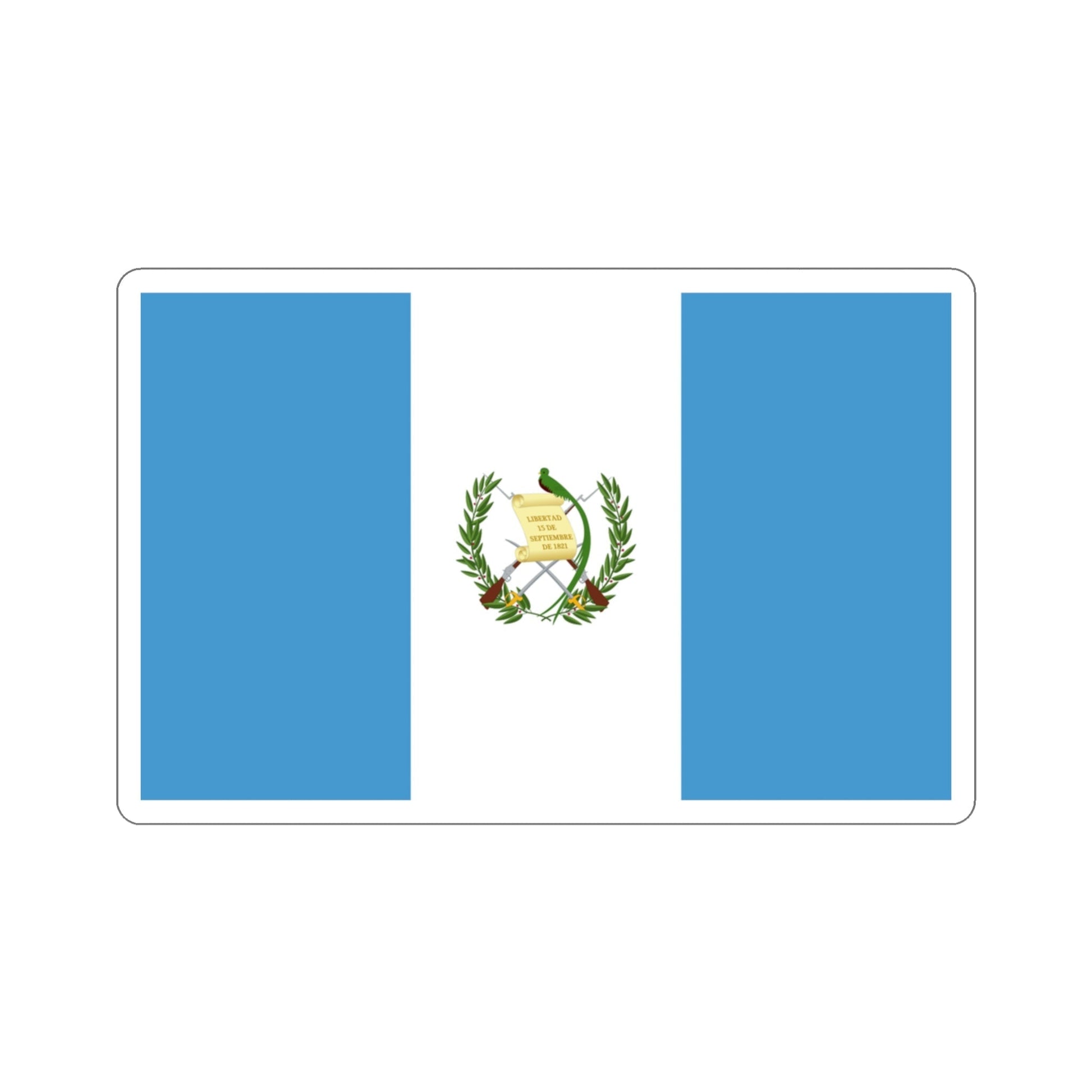 Flag of Guatemala STICKER Vinyl Die-Cut Decal-3 Inch-The Sticker Space