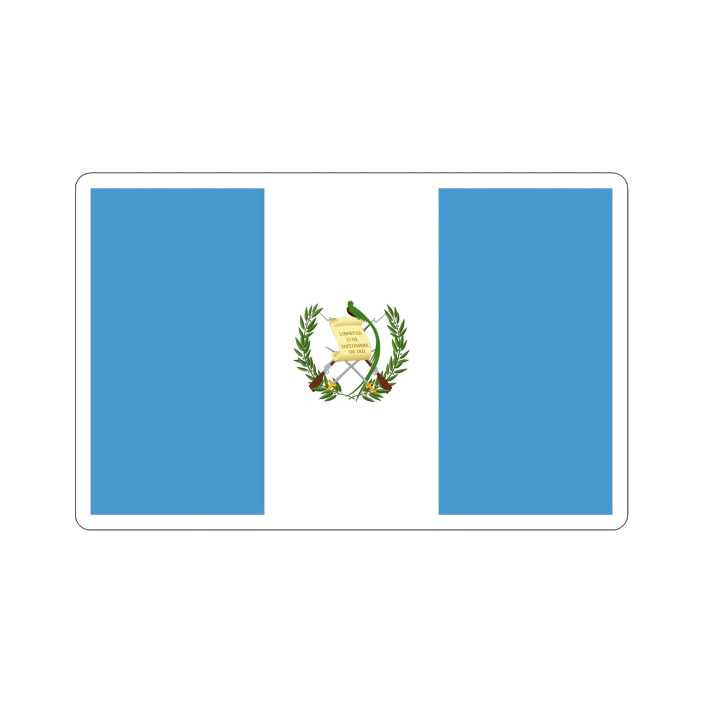 Flag of Guatemala STICKER Vinyl Die-Cut Decal-4 Inch-The Sticker Space