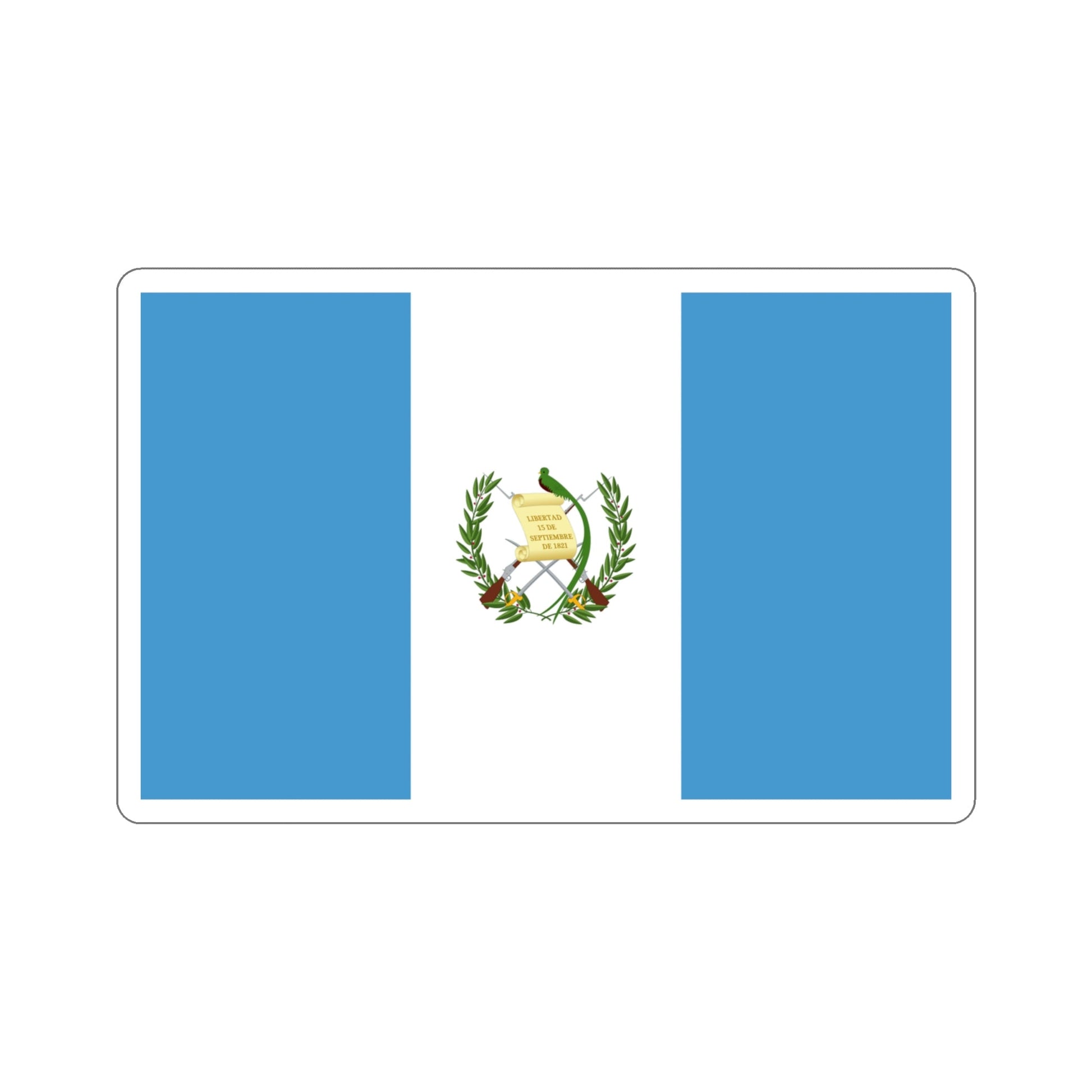 Flag of Guatemala STICKER Vinyl Die-Cut Decal-4 Inch-The Sticker Space