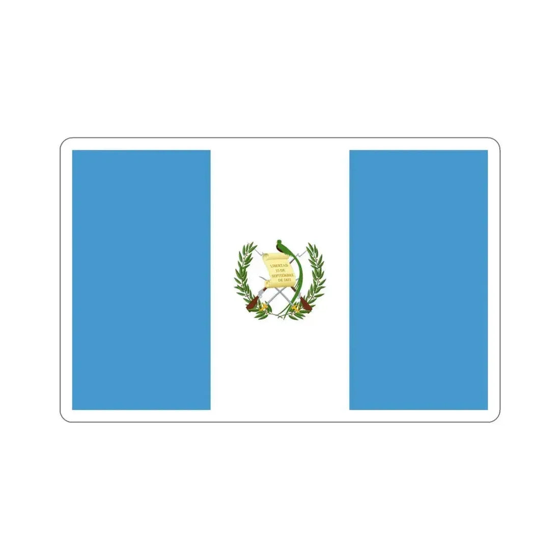 Flag of Guatemala STICKER Vinyl Die-Cut Decal 4 Inch - The Sticker Space