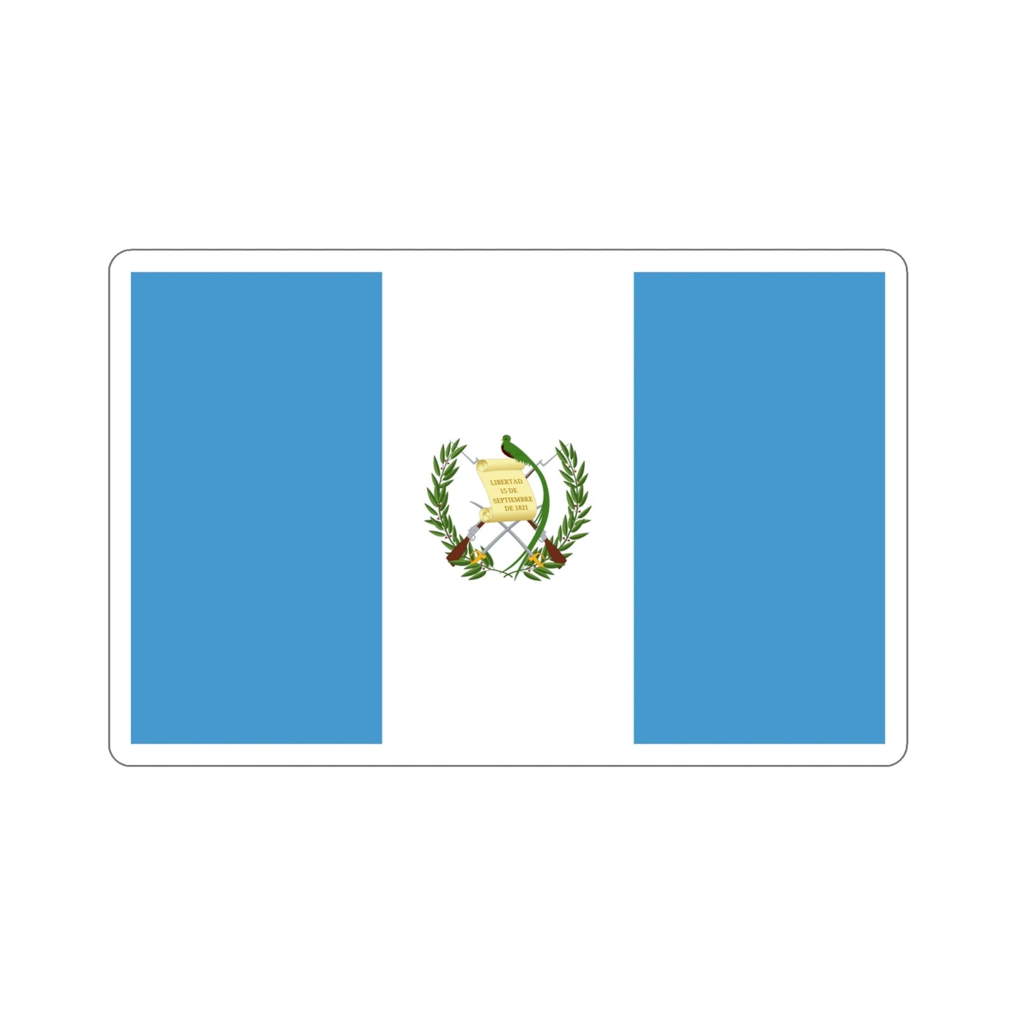 Flag of Guatemala STICKER Vinyl Die-Cut Decal-5 Inch-The Sticker Space