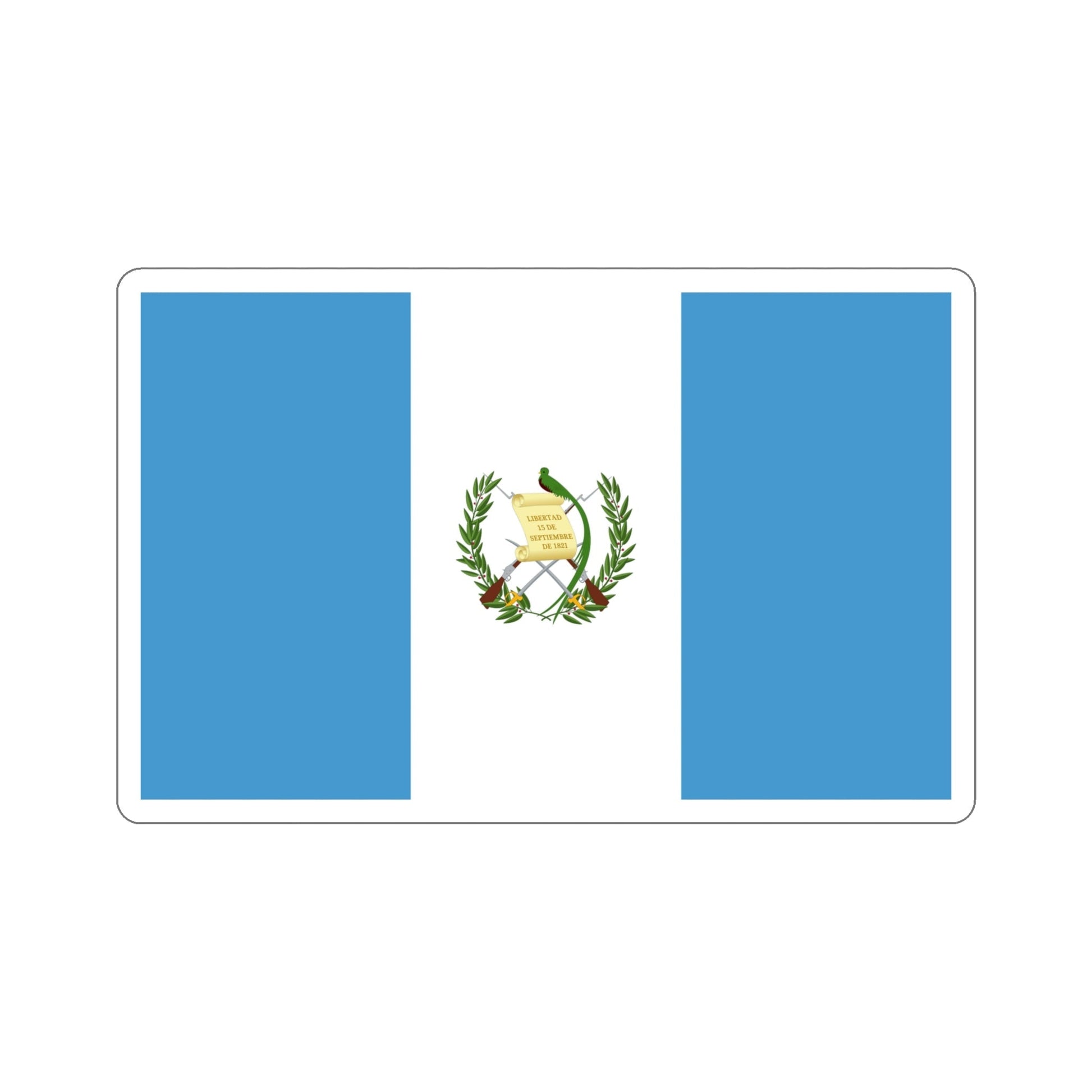 Flag of Guatemala STICKER Vinyl Die-Cut Decal-5 Inch-The Sticker Space