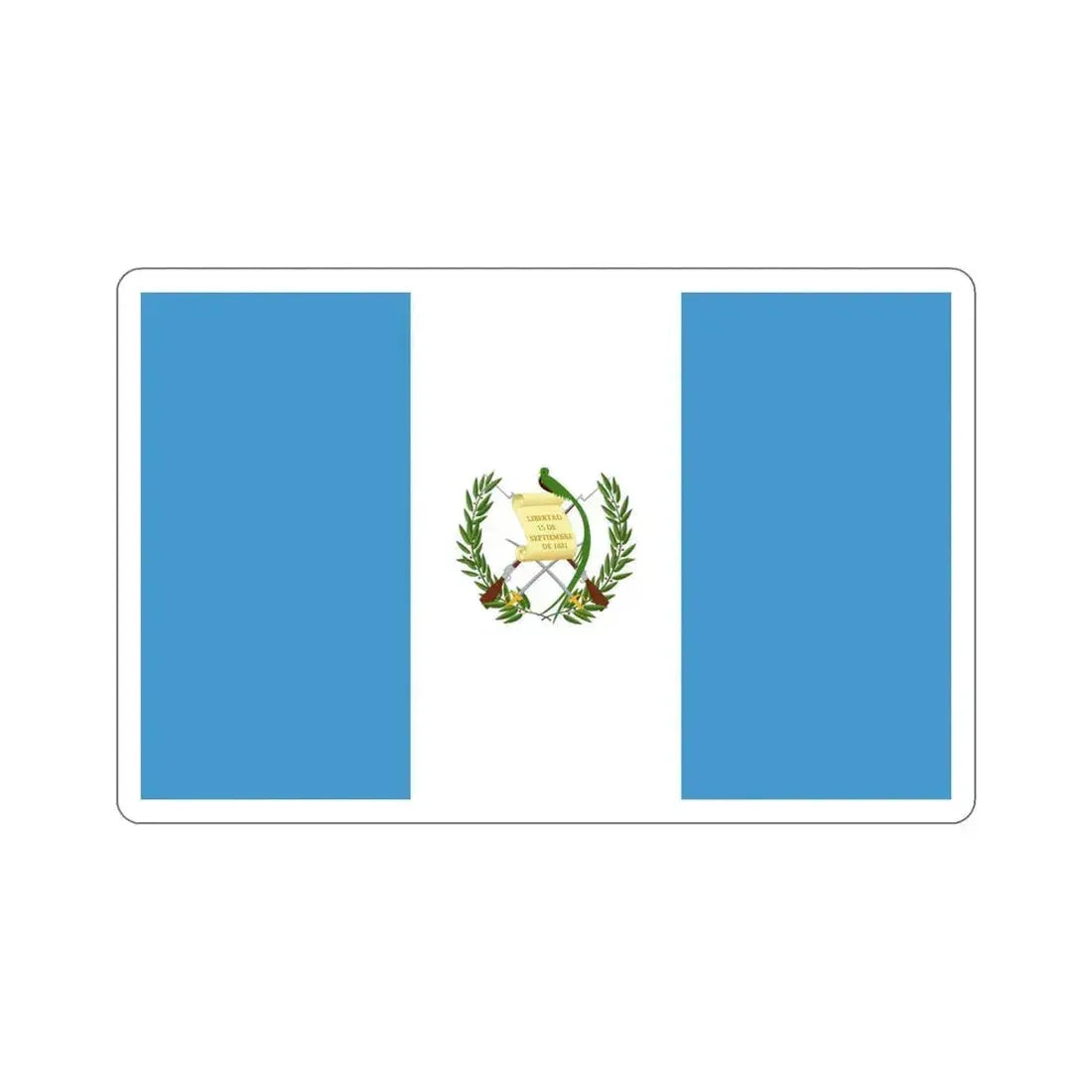 Flag of Guatemala STICKER Vinyl Die-Cut Decal 5 Inch - The Sticker Space