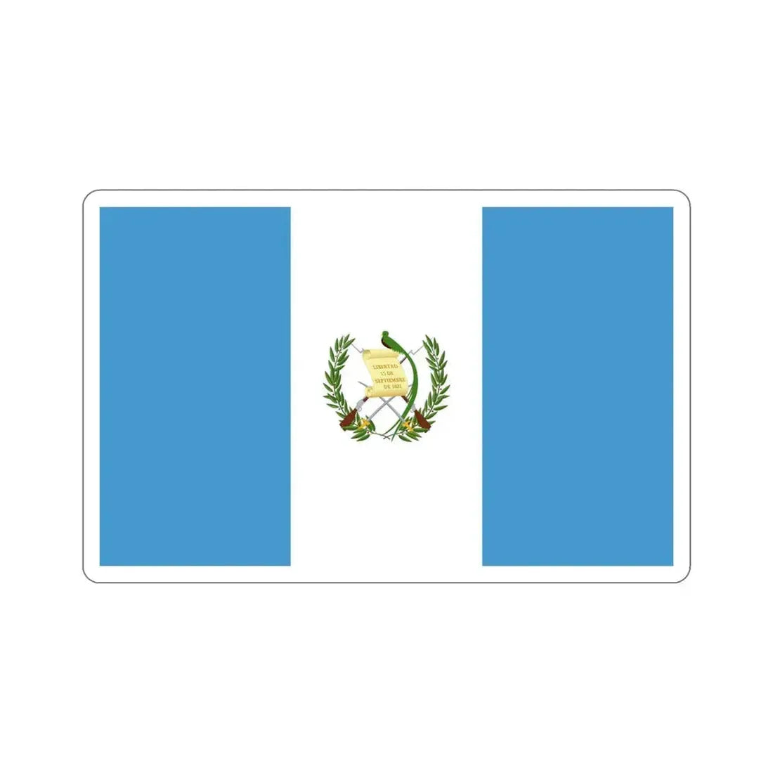 Flag of Guatemala STICKER Vinyl Die-Cut Decal 5 Inch - The Sticker Space