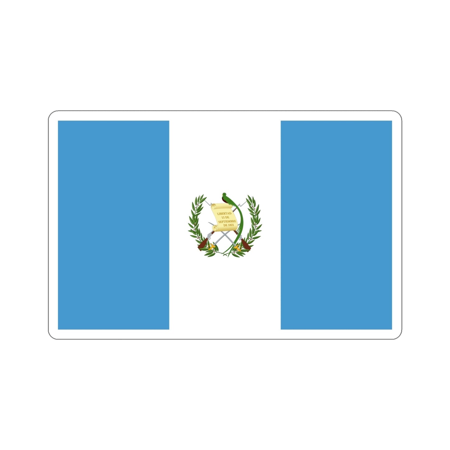 Flag of Guatemala STICKER Vinyl Die-Cut Decal-6 Inch-The Sticker Space