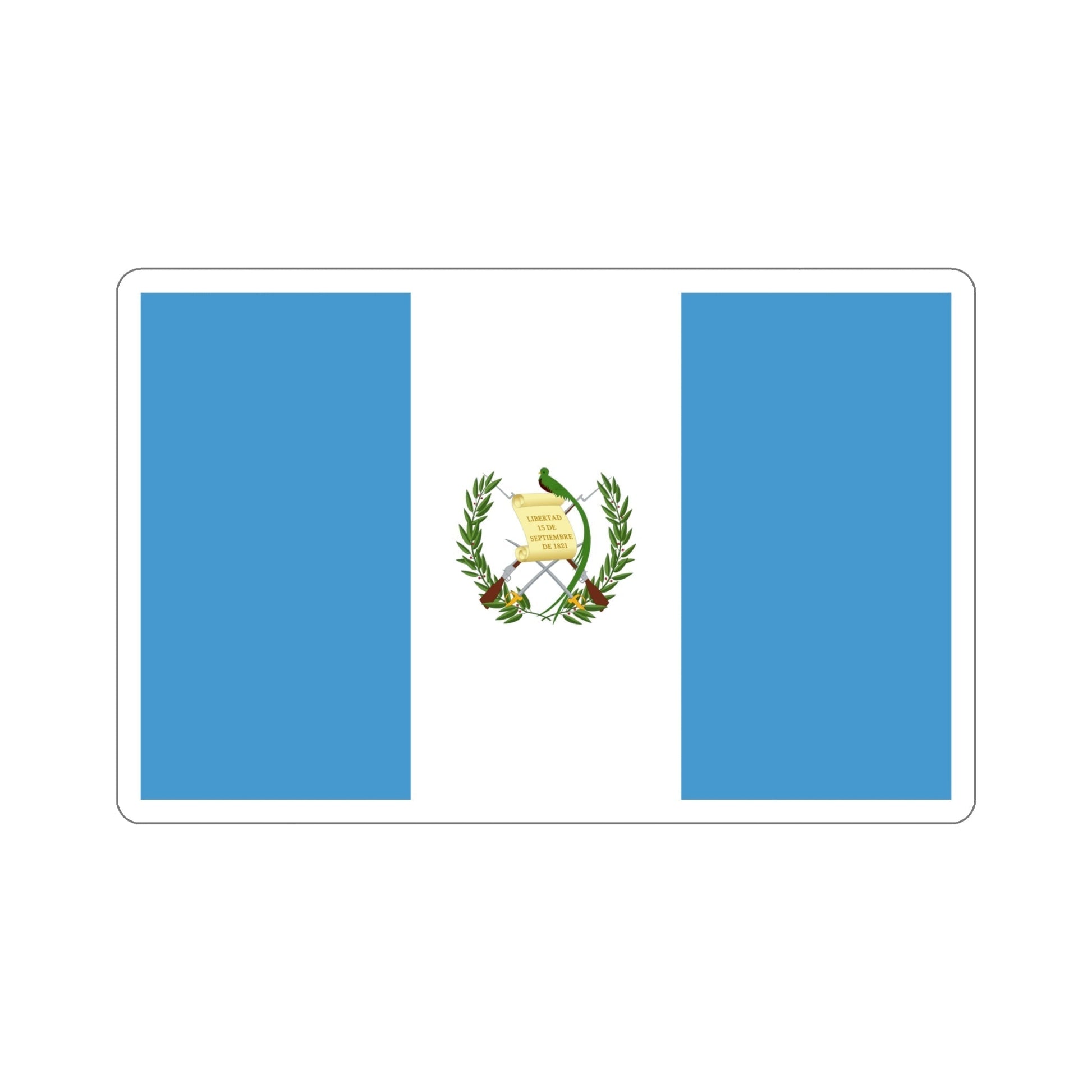 Flag of Guatemala STICKER Vinyl Die-Cut Decal-6 Inch-The Sticker Space