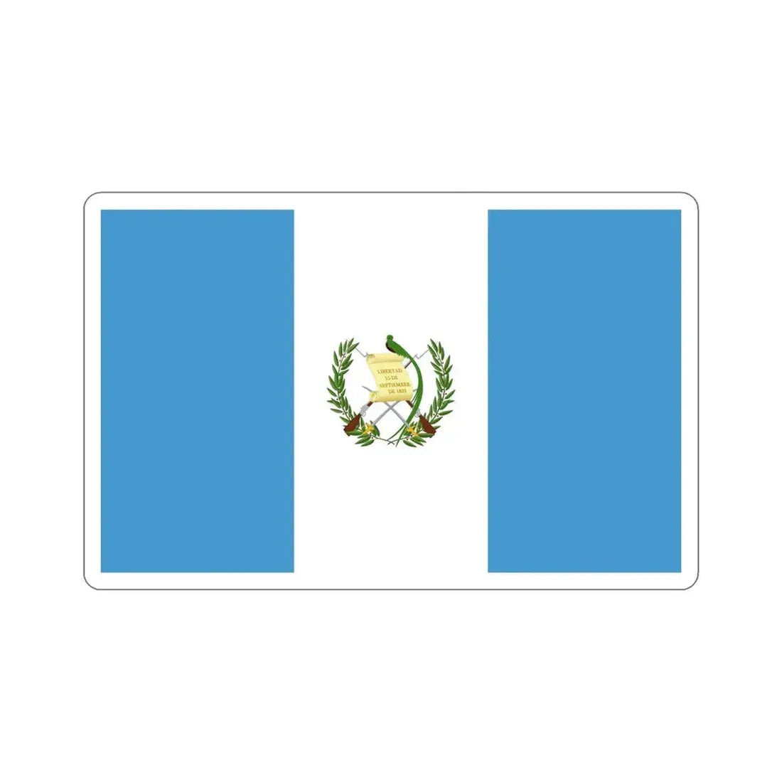 Flag of Guatemala STICKER Vinyl Die-Cut Decal 6 Inch - The Sticker Space