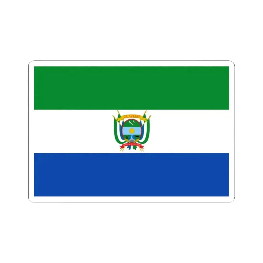 Flag of Guaviare (Colombia) STICKER Vinyl Kiss-Cut Decal 2 Inch White - The Sticker Space