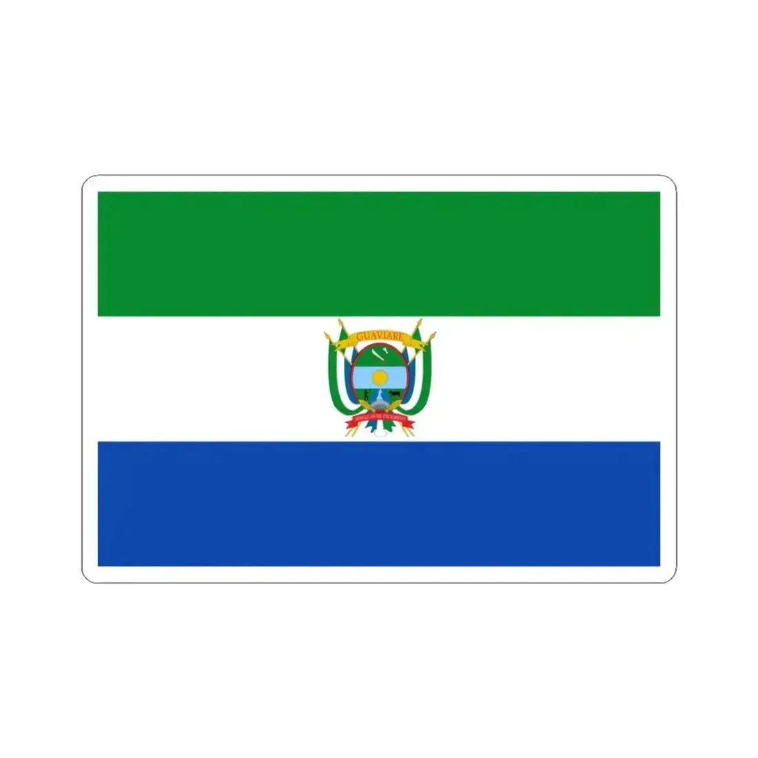 Flag of Guaviare (Colombia) STICKER Vinyl Kiss-Cut Decal 3 Inch White - The Sticker Space