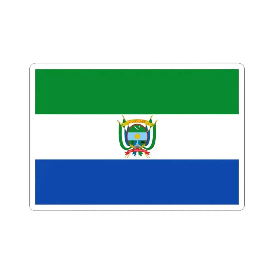 Flag of Guaviare (Colombia) STICKER Vinyl Kiss-Cut Decal 6 Inch White - The Sticker Space
